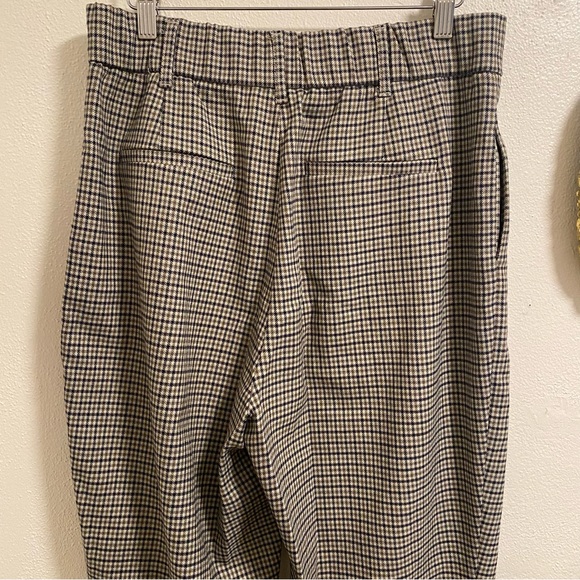 Zara Plaid Straight Leg Trousers Size Large - Picture 6 of 8